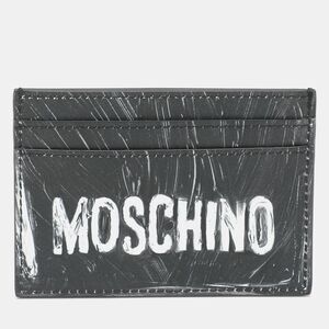 Moschino Grey Leather Card Holder